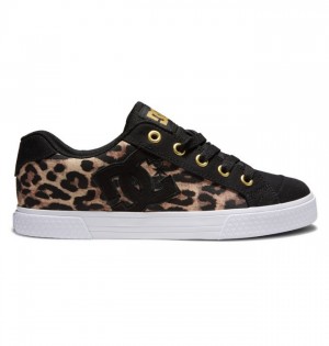 Chelsea DC Shoes Damske Čierne Leopardie | 943012QWB