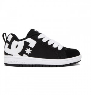 Court Graffik DC Shoes Detske Čierne Biele | 542106RDS