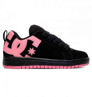 Court Graffik DC Shoes Detske Čierne Ruzove | 683574THN