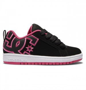 Court Graffik DC Shoes Detske Čierne Ruzove | 705618ALD