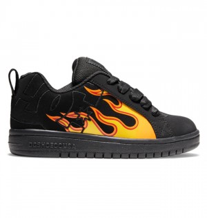 Court Graffik DC Shoes Detske Čierne | 260139ATJ