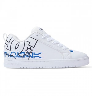 Court Graffik DC Shoes Panske Biele Modre | 318025NVQ