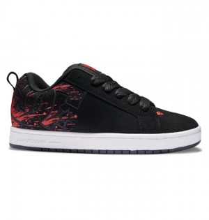 Court Graffik DC Shoes Panske Čierne Červené Čierne | 812976EAQ