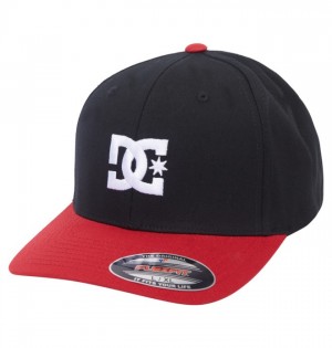 Klobuky DC Shoes Cap Star Flexfit? Detske Čierne Červené | 821475MBW