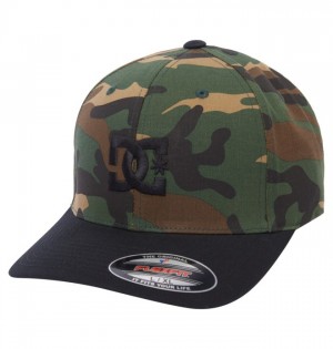 Klobuky DC Shoes Cap Star Flexfit? Detske Maskacove Čierne | 214537DAL