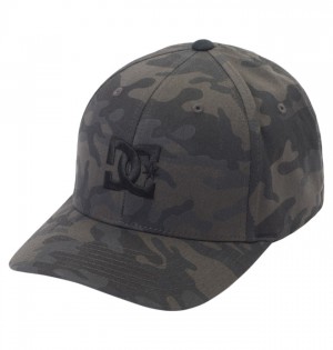 Klobuky DC Shoes Cap Star Seasonal Flexfit Panske Čierne Maskacove | 951487HYG