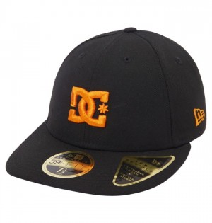 Klobuky DC Shoes DC Lo Pro New Era Fitted Panske Čierne Oranžové | 085321TJP
