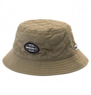 Klobuky DC Shoes Ducker Reversible Bucket Panske Tmavo Zelene Čierne | 458293IXK