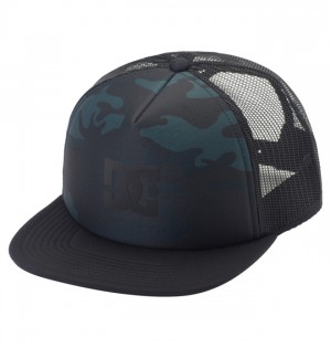 Klobuky DC Shoes Gas Station Trucker Panske Čierne Maskacove | 892015FCG
