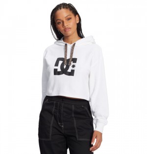 Mikina s Kapucnou DC Shoes Cropped 2 Damske Biele Leopardie | 753412LSU