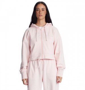 Mikina s Kapucnou DC Shoes The Weekend Zip-Up Damske Ruzove | 835412UDL