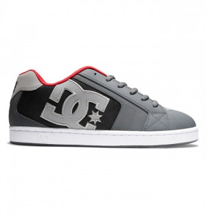 Net DC Shoes Panske Siva Čierne Červené | 514079AMI