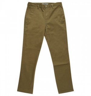 Nohavice DC Shoes Worker Chino Panske Tmavo Zelene | 406371TOM