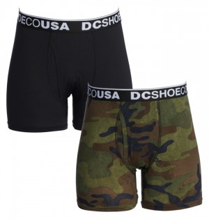 Nohavicky DC Shoes The Performer 2-Pack Boxers Panske Maskacove Čierne | 419723XES