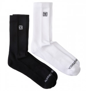 Ponozky DC Shoes 2-Pack Crew Panske Biele | 832175PBV