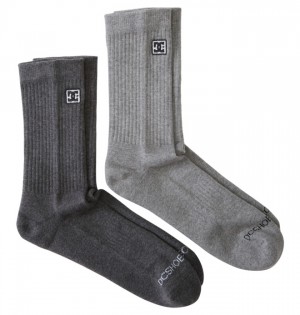 Ponozky DC Shoes 2-Pack Crew Panske Svetlo Siva | 703265GOV