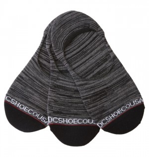 Ponozky DC Shoes Marled Liner 3-Pack No-Show Panske Čierne | 340172LBY