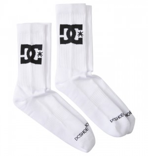 Ponozky DC Shoes Star 2-Pack Crew Panske Biele | 760519LHA