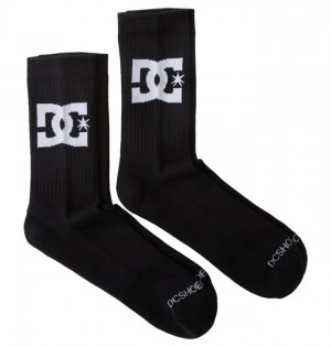 Ponozky DC Shoes Star 2-Pack Crew Panske Čierne | 391475JTF