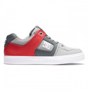 Pure DC Shoes Elastic Cipkovane Detske Siva Siva Biele | 319875GHK