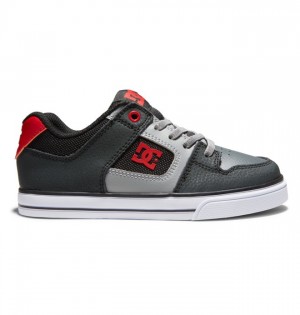 Pure DC Shoes Elastic Cipkovane Detske Čierne Siva Červené | 160948OYN