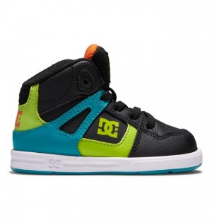 Pure DC Shoes Hi High Detske Čierne Zelene Oranžové | 097251QSY