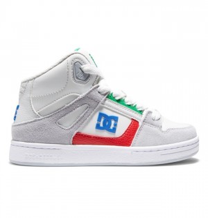 Pure DC Shoes High-Top Detske Siva Siva Zelene | 842195GQH