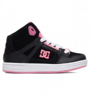 Pure DC Shoes High-Top Detske Čierne Ruzove | 214896GBF