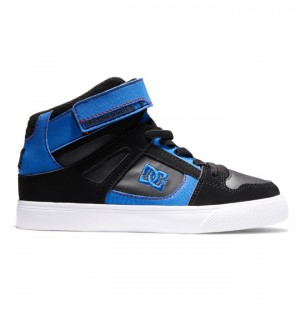 Pure DC Shoes High Elastic Cipkovane High-Top Detske Čierne Modre Červené | 793208JQN