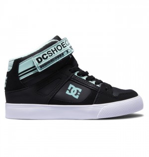 Pure DC Shoes High Elastic Cipkovane High-Top Detske Čierne Zelene | 892703MAV