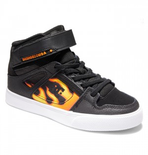 Pure DC Shoes High Elastic Cipkovane High-Top Detske Čierne | 497185CYW