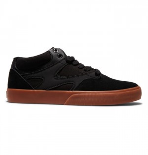 Skate Topanky DC Shoes Kalis Vulc MID Stredne-Top Panske Čierne Čierne | 365729QCP