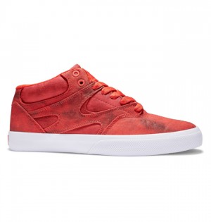 Skate Topanky DC Shoes Kalis Vulc MID Stredne-Top Panske Červené | 152370BET