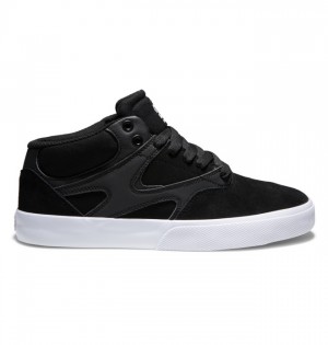 Skate Topanky DC Shoes Kalis Vulc MID Stredne-Top Panske Čierne Čierne Biele | 320815OLZ