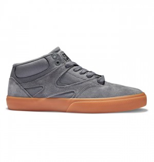 Skate Topanky DC Shoes Kalis Vulc MID Stredne-Top Panske Siva | 930486RJC