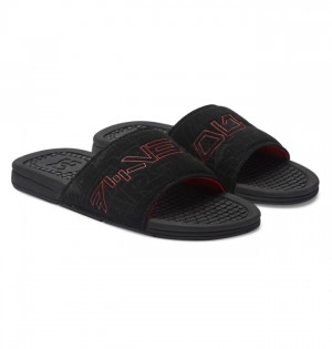 Slapky DC Shoes Bolsa Panske Čierne Čierne Červené | 801967NCS