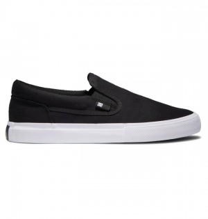 Slip On DC Shoes Manual Panske Čierne Biele | 213574STJ