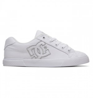 Tenisky DC Shoes Chelsea Platene Damske Biele Strieborne | 084769RCS
