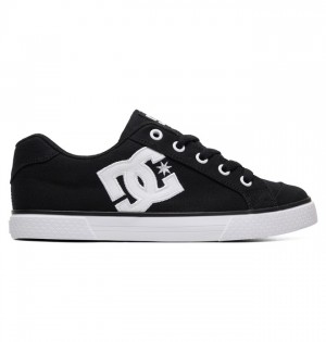 Tenisky DC Shoes Chelsea Platene Damske Čierne Biele Čierne | 250873VUI