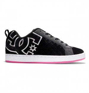 Tenisky DC Shoes Court Graffik Damske Biele Čierne Ruzove | 402517ZUH