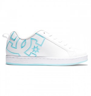 Tenisky DC Shoes Court Graffik Damske Biele Biele Modre | 431807TRK