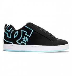 Tenisky DC Shoes Court Graffik Damske Čierne Modre | 076951JMU