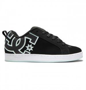 Tenisky DC Shoes Court Graffik Damske Čierne Zelene | 230475QIN