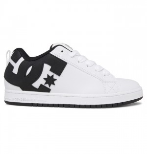 Tenisky DC Shoes Court Graffik Panske Biele Čierne Čierne | 840325JOQ