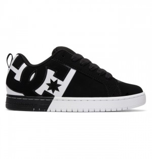 Tenisky DC Shoes Court Graffik Panske Čierne Biele Čierne | 289504WAL