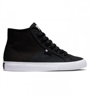 Tenisky DC Shoes Manual HI High-Top Refibra Panske Čierne Biele | 608479UVD