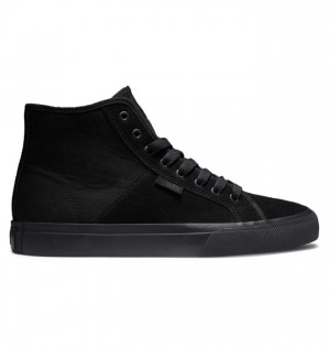 Tenisky DC Shoes Manual High Top Semisove Panske Čierne Čierne Čierne | 856042USR