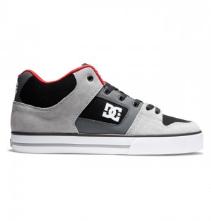 Tenisky DC Shoes Pure MID Stredne-Top Panske Čierne Siva Červené | 016458LNH