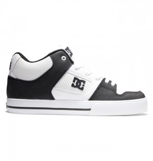Tenisky DC Shoes Pure MID Stredne-Top Panske Biele Čierne Biele | 524037XNS