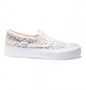 Tenisky DC Shoes Trase Slip-On Platforme Damske Siva Ruzove | 370654BNI